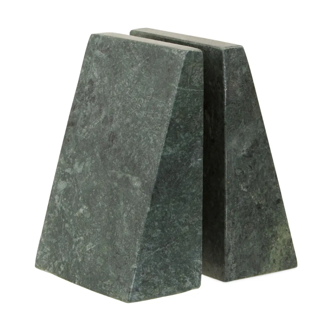 Green Marble Bookends