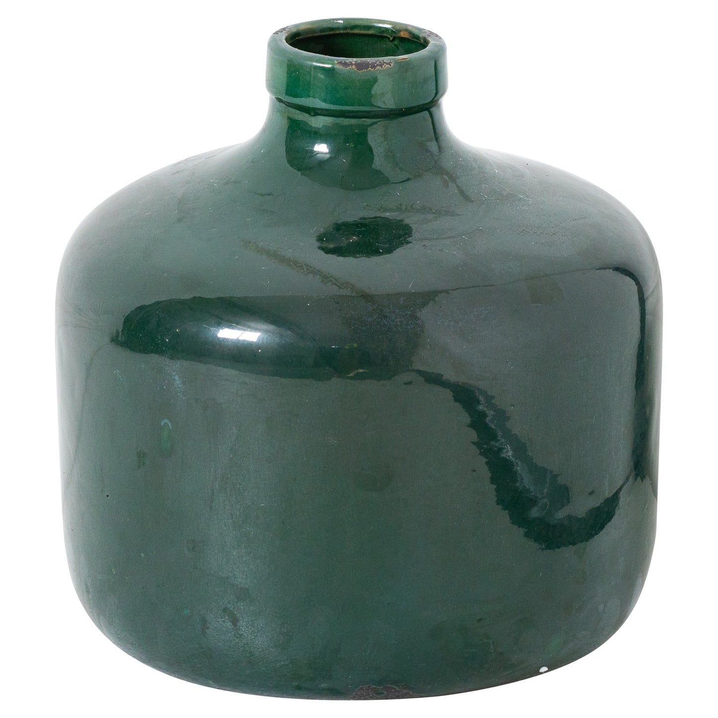 Emerald Squat Vase Small