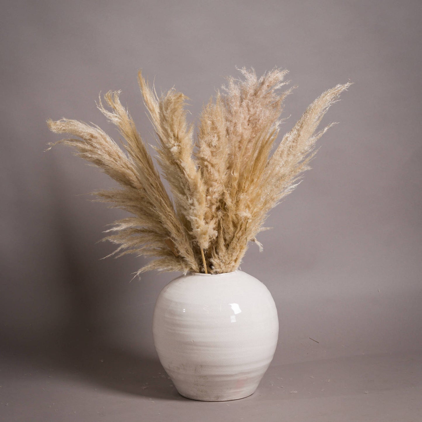 Extra Large White Crackle Vase