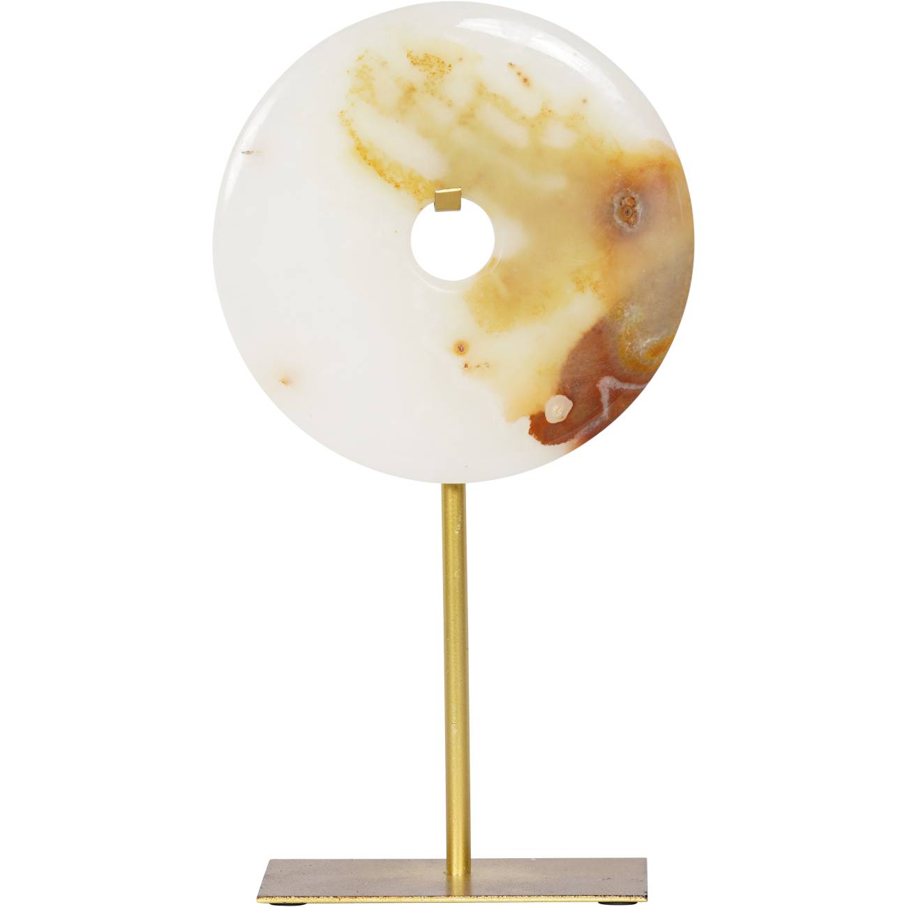 Natural Jade Disc On Stand Small