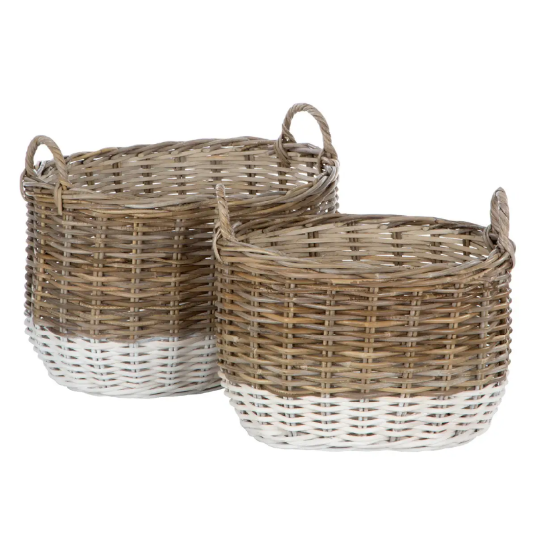 Set Of Two Natural Baskets