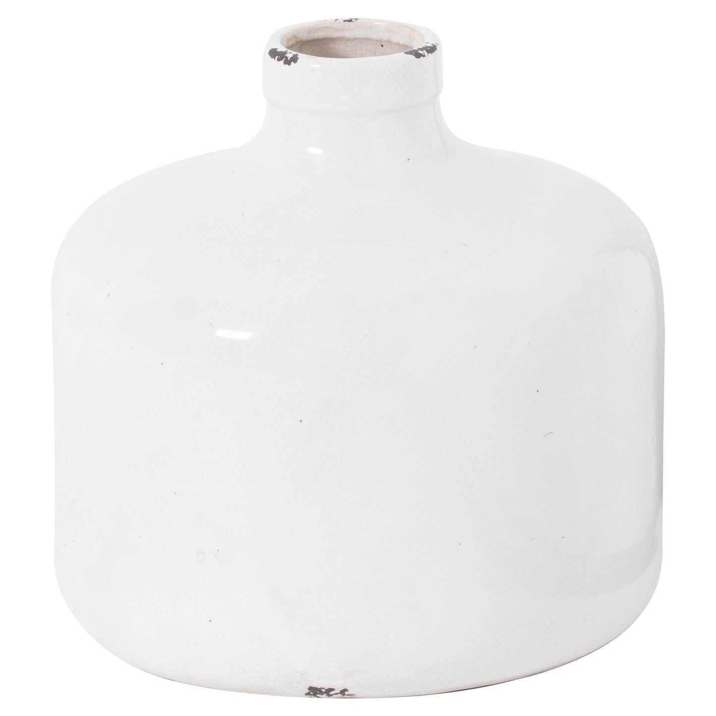 White Squat Vase Large